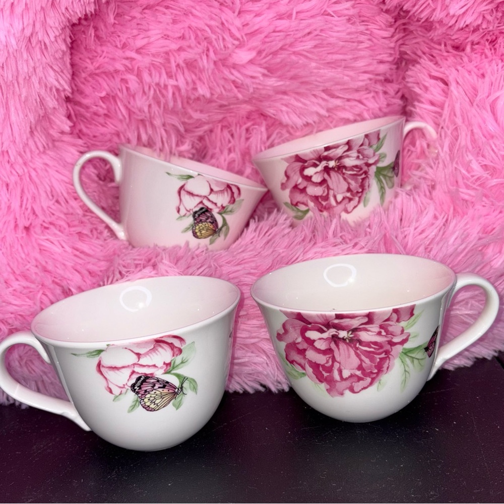 miranda kerr for royal albert 4 floral tea cup set